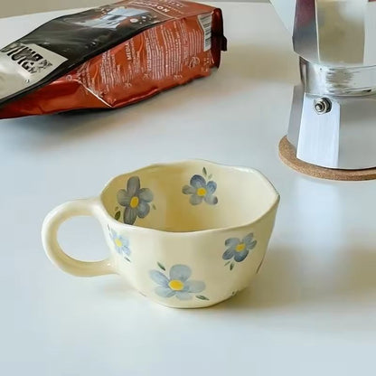 Irregular Flower Ceramic Mug For Coffee Or Tea 3