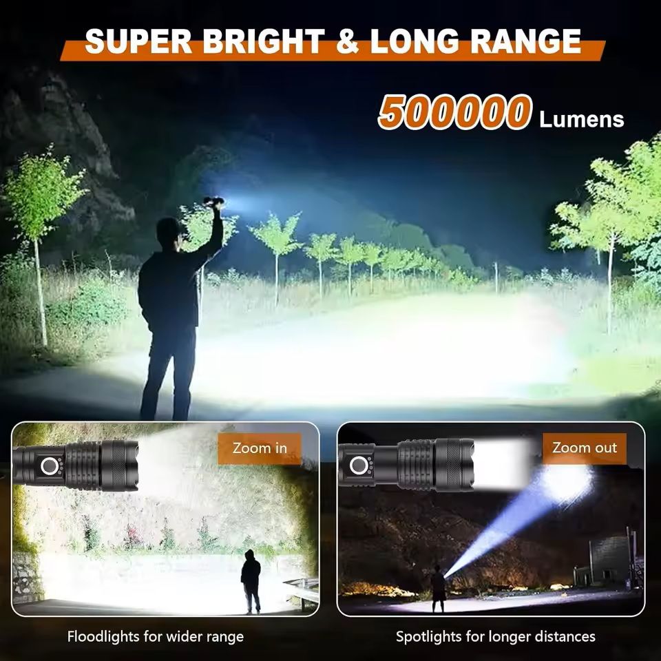 High Power Rechargeable LED Tactical Flashlight 1