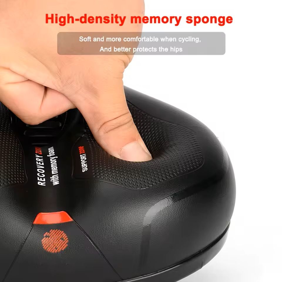 Comfort Bike Saddle With Shock Absorption And Safety Reflector 2