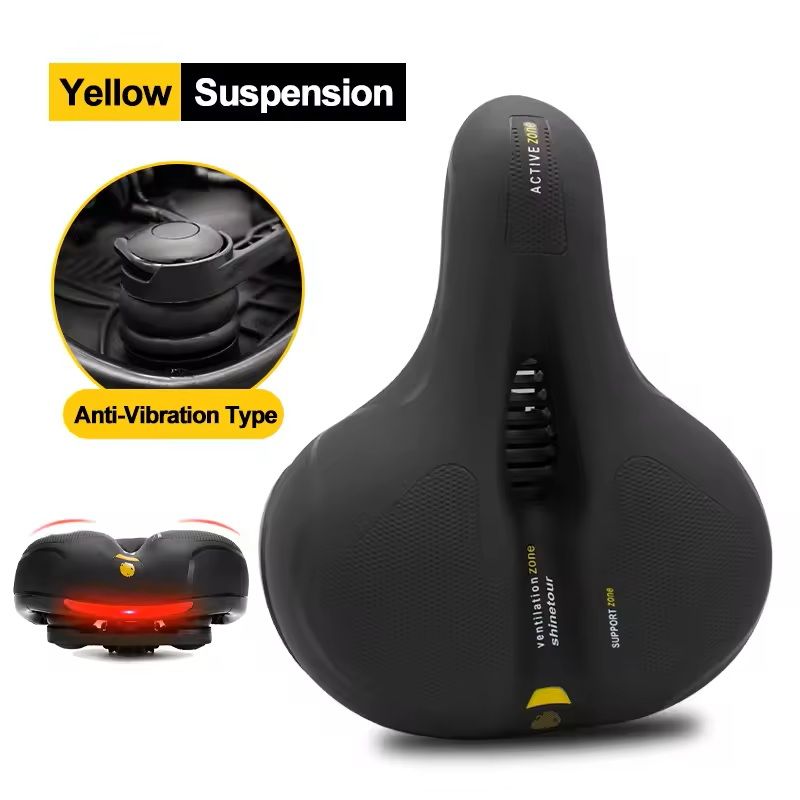 Comfort Bike Saddle With Shock Absorption And Safety Reflector 9
