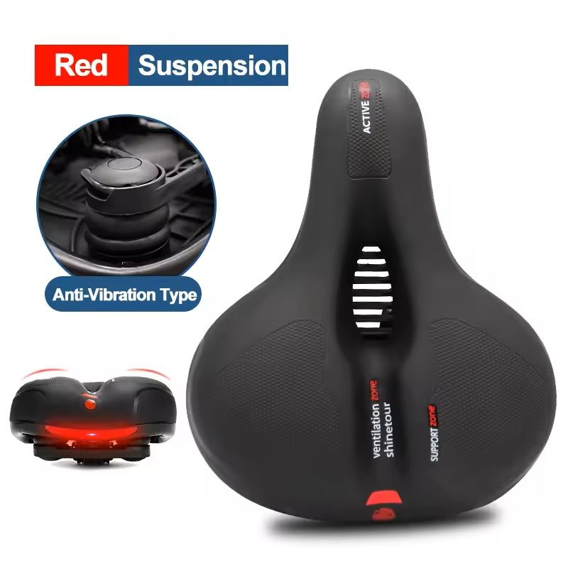 Comfort Bike Saddle With Shock Absorption And Safety Reflector 14