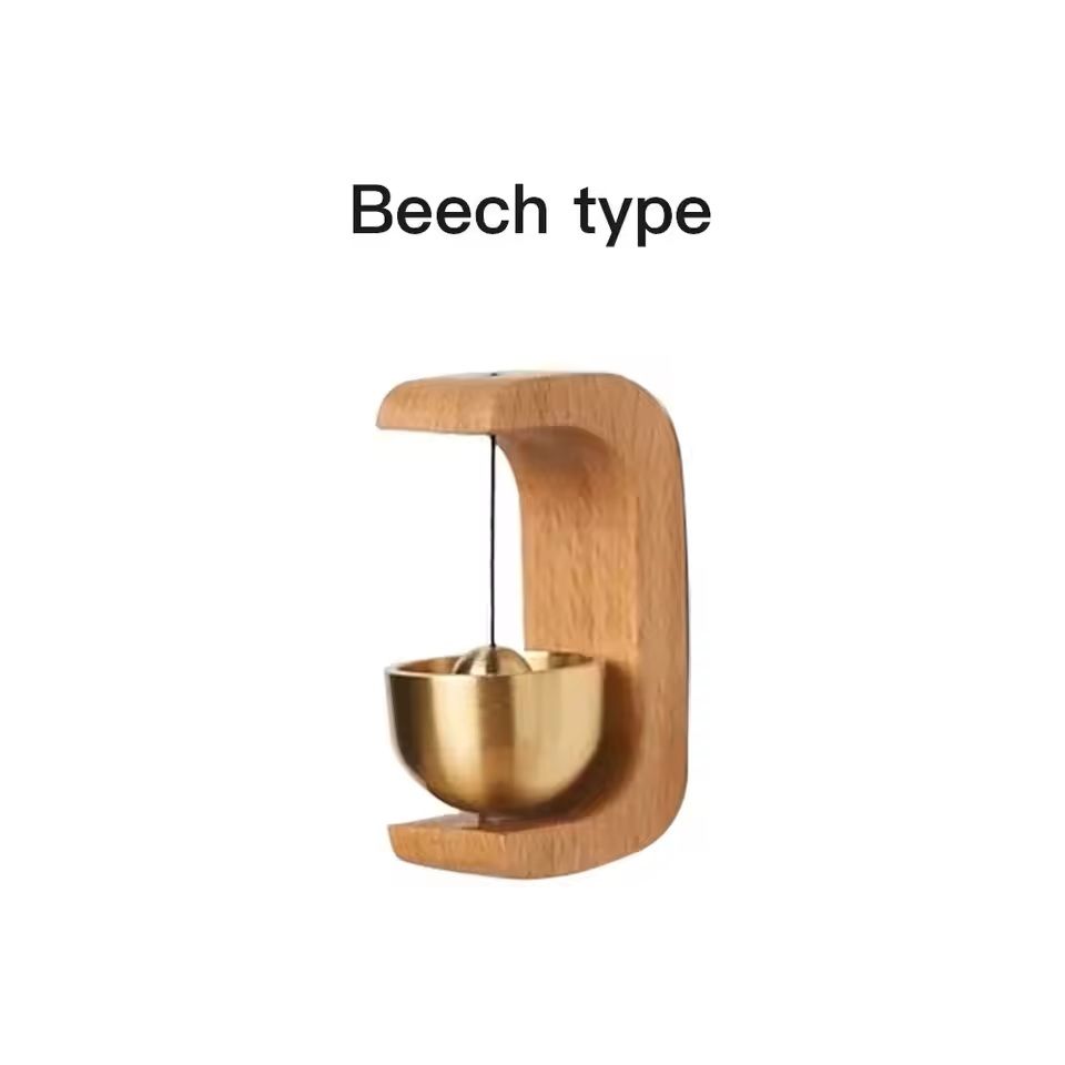 Magnetic Copper Wind Bell Door Chime With Wooden Mount 7