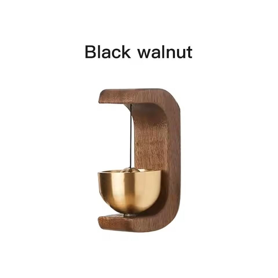 Magnetic Copper Wind Bell Door Chime With Wooden Mount 6