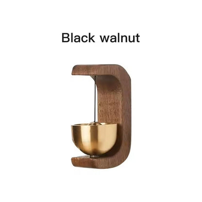 Magnetic Copper Wind Bell Door Chime With Wooden Mount 6