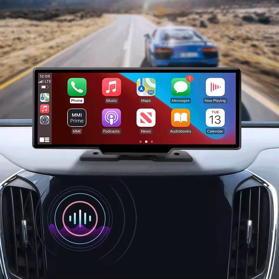 1026 Inch 4K Smart Dash Cam Mirror With CarPlay Android Auto And GPS 5