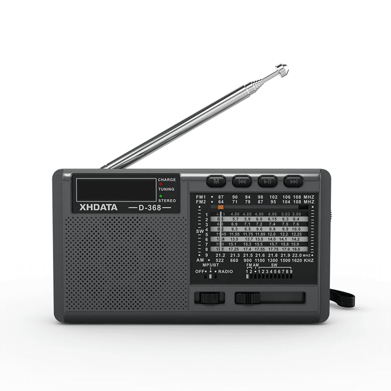 XHDATA D368 Bluetooth Radio FM AM SW MP3 Speaker With Rechargeable Battery 4