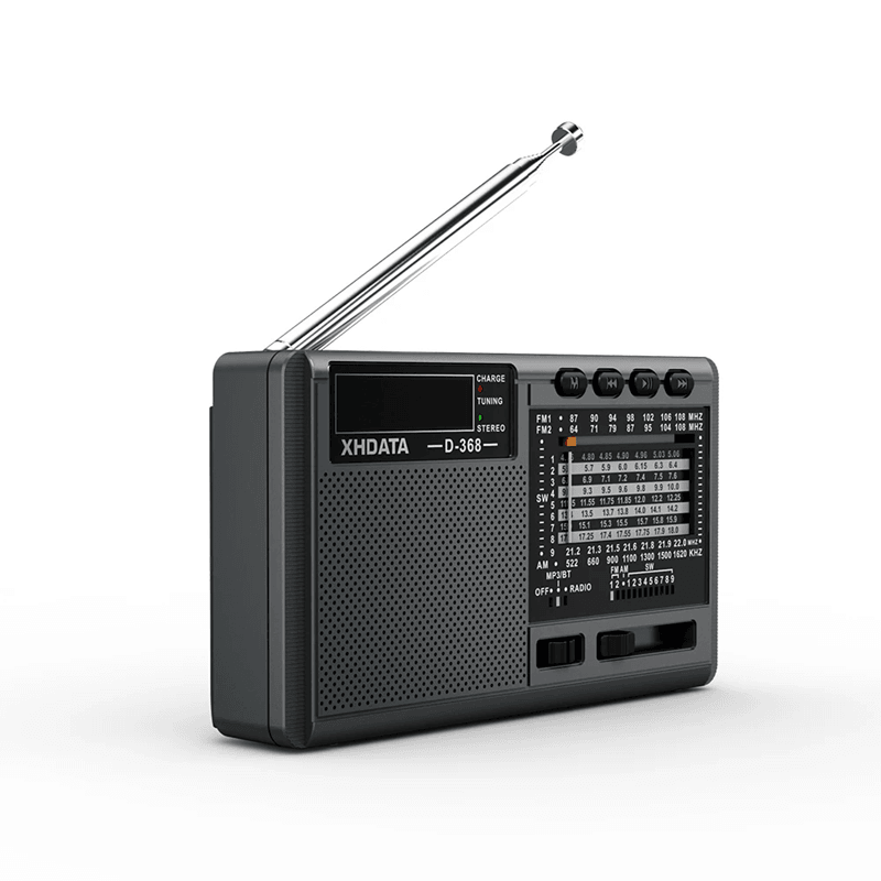 XHDATA D368 Bluetooth Radio FM AM SW MP3 Speaker With Rechargeable Battery 5