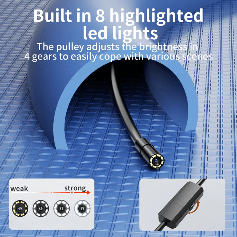 HD Industrial Endoscope Camera For IPhone With Waterproof Inspection Probe For Car And Home Use 4