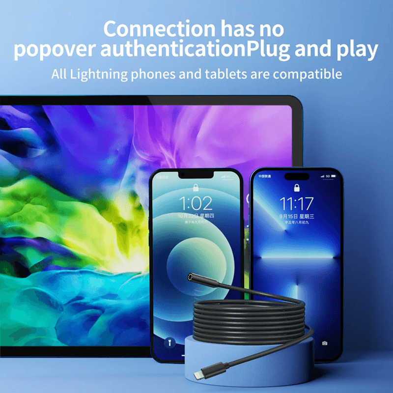 HD Industrial Endoscope Camera For IPhone With Waterproof Inspection Probe For Car And Home Use 5