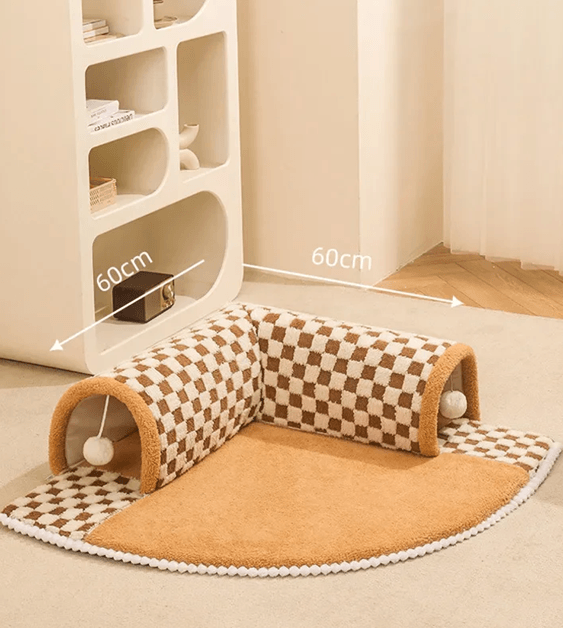 Convertible Cat Tunnel Bed And Dog House Mat For Small Pets 1