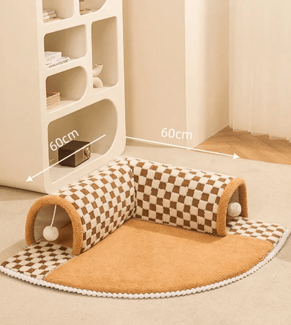 Convertible Cat Tunnel Bed And Dog House Mat For Small Pets 1