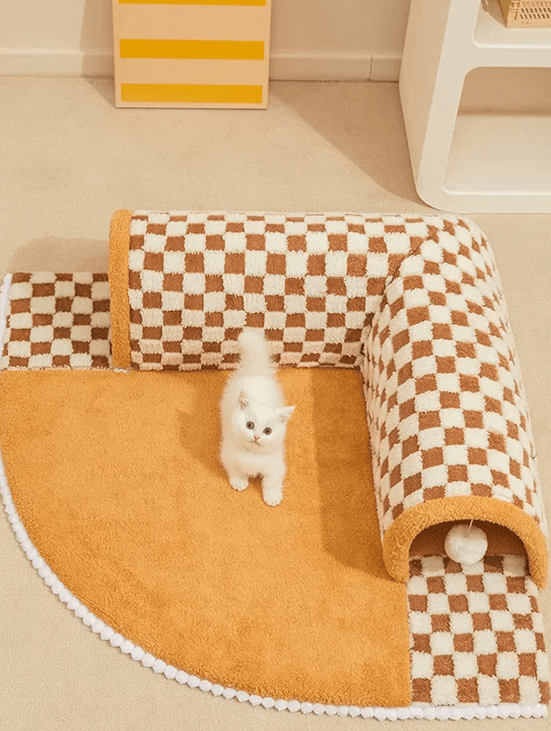 Convertible Cat Tunnel Bed And Dog House Mat For Small Pets 4