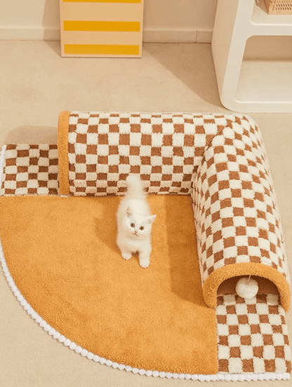 Convertible Cat Tunnel Bed And Dog House Mat For Small Pets 4