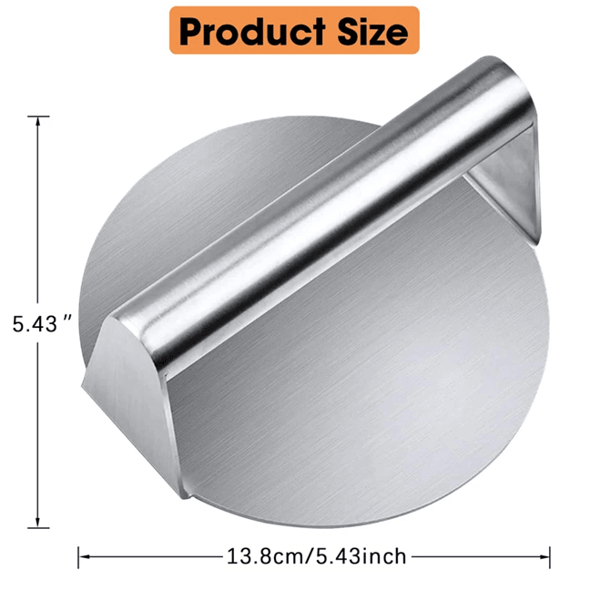 Stainless Steel Smash Burger Press For Griddle And Grill With Easy Grip Handle 1