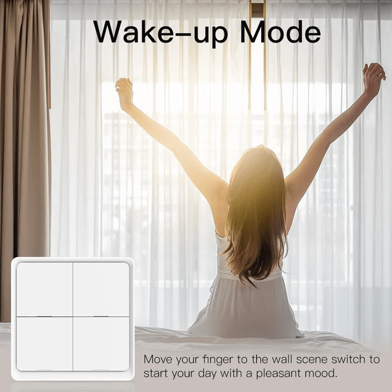 MOES Tuya ZigBee Scene Switch Controller With 4 Gang Wireless Smart Button For Home Automation 6