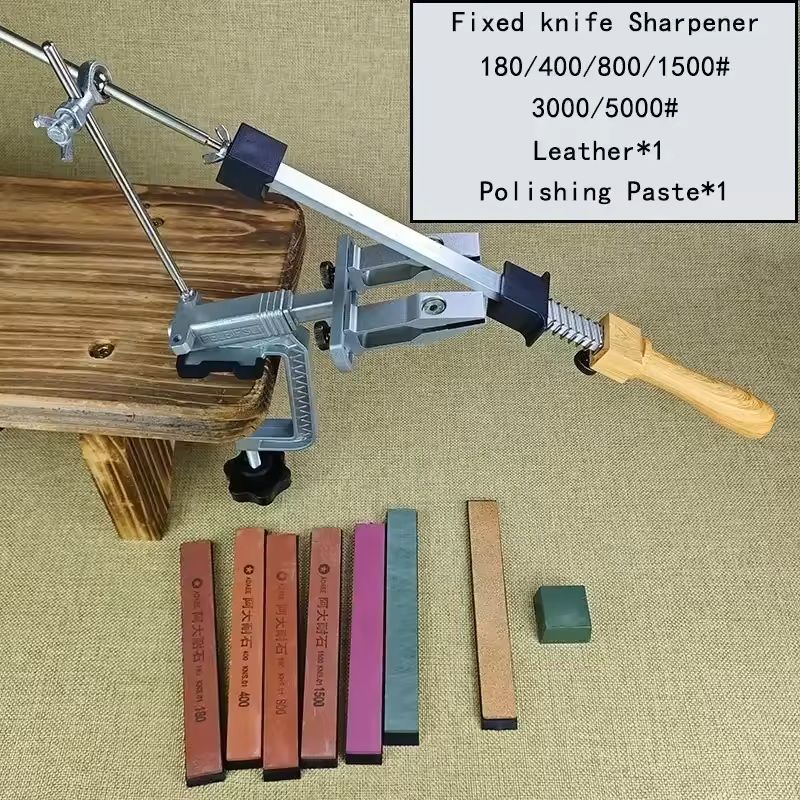 Professional Fixed Knife Sharpener System With Diamond Whetstones 13