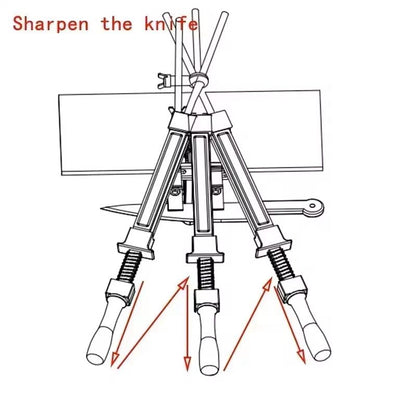 Professional Fixed Knife Sharpener System With Diamond Whetstones 5