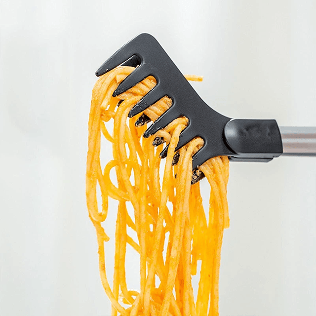 Stainless Steel Pasta And Food Tongs With Non Slip Heat Resistant Handle 1