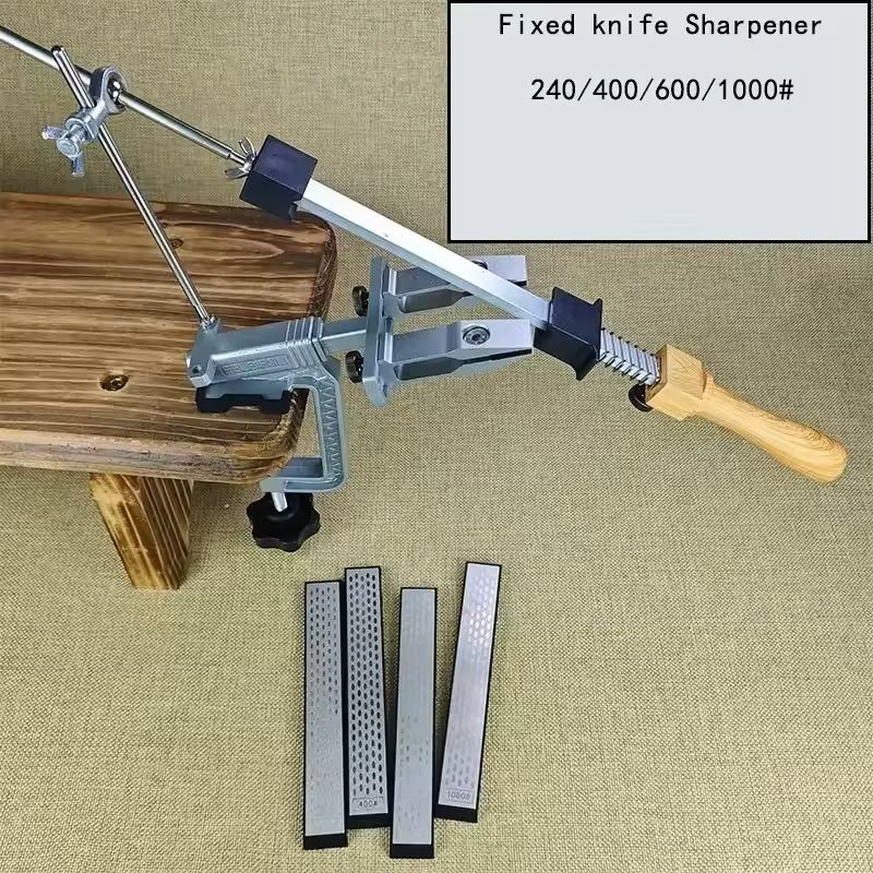 Professional Fixed Knife Sharpener System With Diamond Whetstones 21