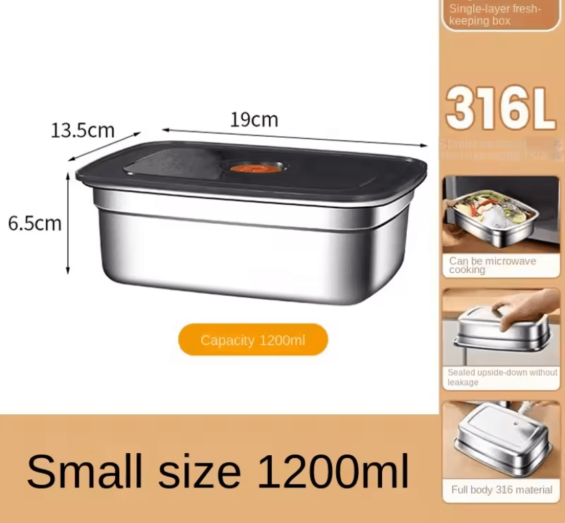 Stainless Steel Leak Proof Bento Lunch Box For Meal Prep And Food Storage 1