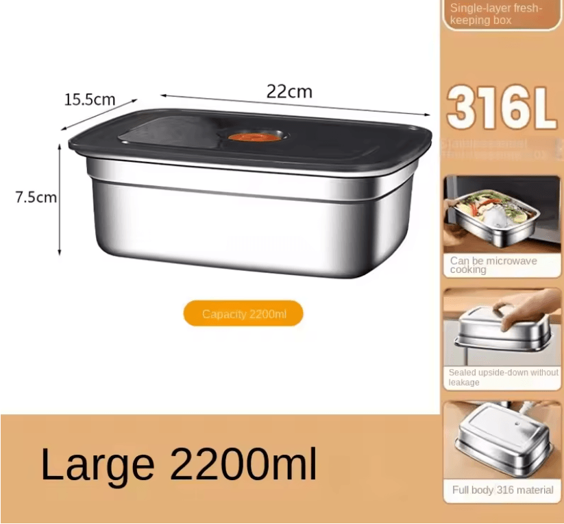 Stainless Steel Leak Proof Bento Lunch Box For Meal Prep And Food Storage 3