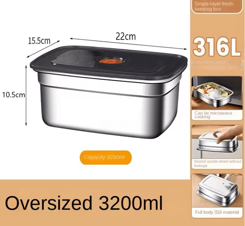 Stainless Steel Leak Proof Bento Lunch Box For Meal Prep And Food Storage 4