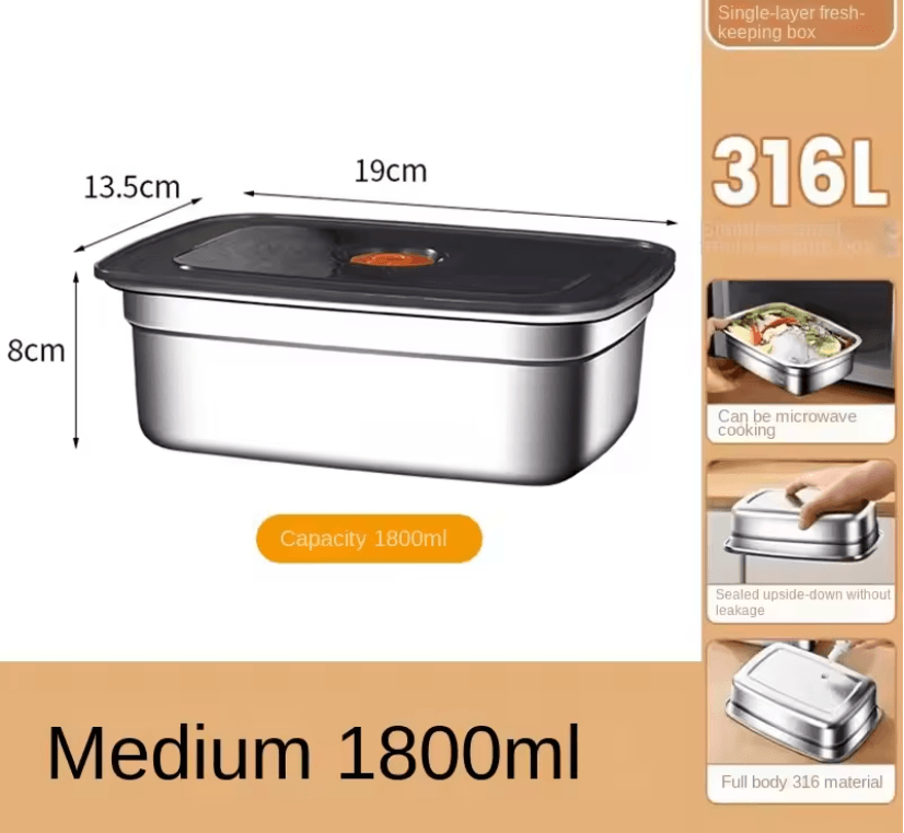 Stainless Steel Leak Proof Bento Lunch Box For Meal Prep And Food Storage 2