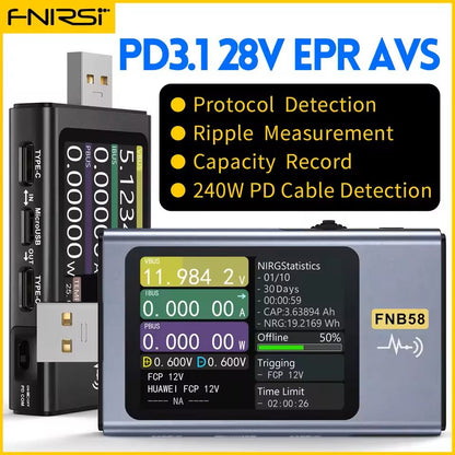 USB Tester Voltmeter and Ammeter with Fast Charge Detection
