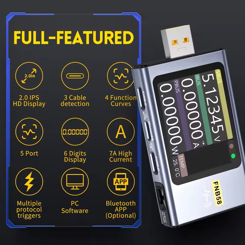 USB Tester Voltmeter And Ammeter With Fast Charge Detection 3