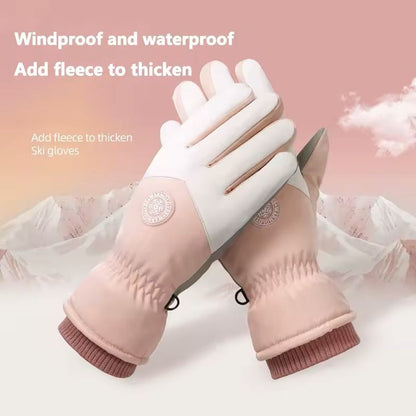 Waterproof Thermal Ski Gloves with Touch Screen Design