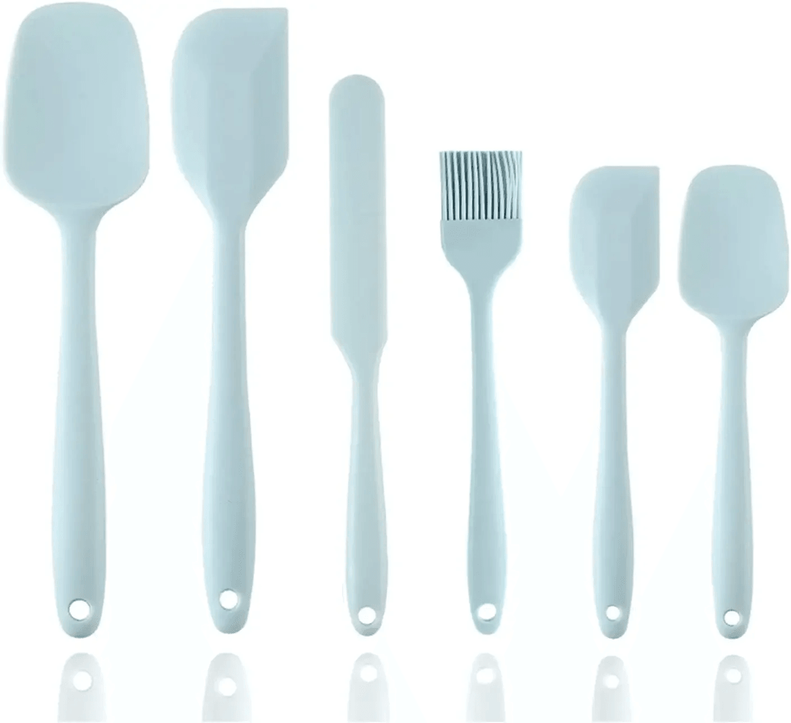 6 Piece Silicone Spatula Set Heat Resistant Non Stick Utensils For Cooking And Baking 5