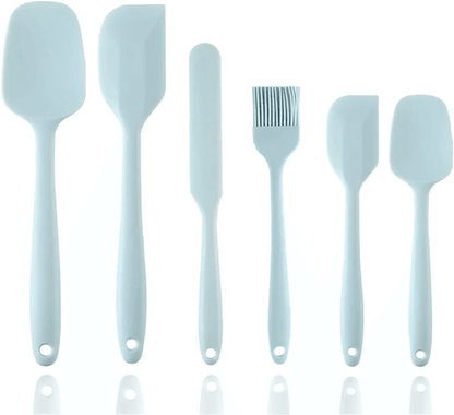 6 Piece Silicone Spatula Set Heat Resistant Non Stick Utensils For Cooking And Baking 5