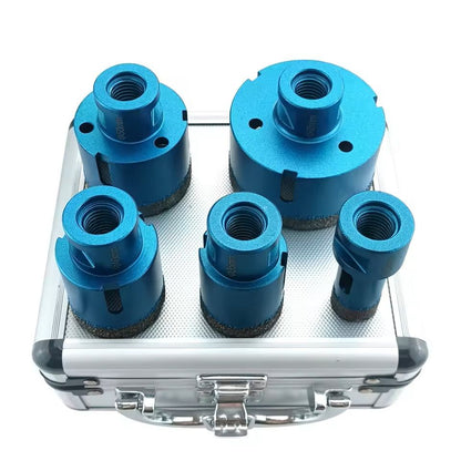 5-Piece Dry Drill Bit Set for Porcelain Tile and Granite with M14 Thread