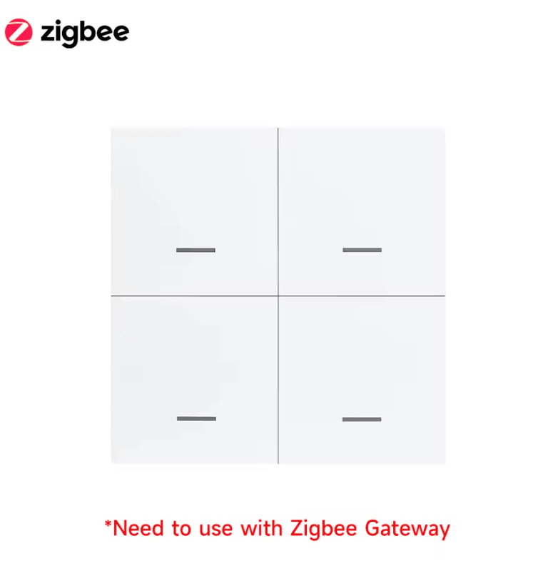 Tuya Zigbee Smart Scene Switch Wireless Battery Powered Wall Button For Home Automation 8