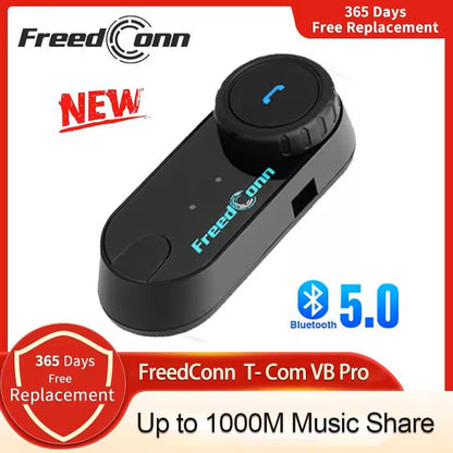 Bluetooth Motorcycle Helmet Intercom Headset with FM and Music Sharing