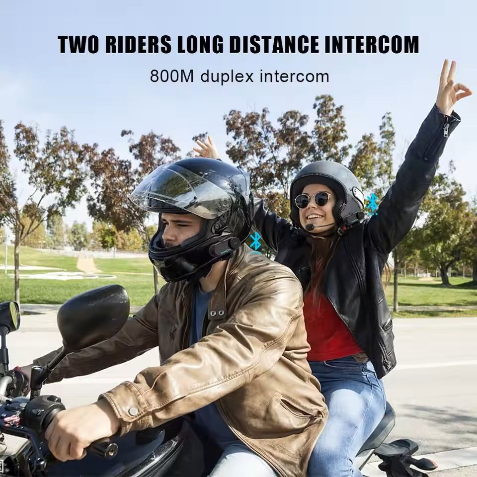 Bluetooth Motorcycle Helmet Intercom Headset With FM And Music Sharing 2