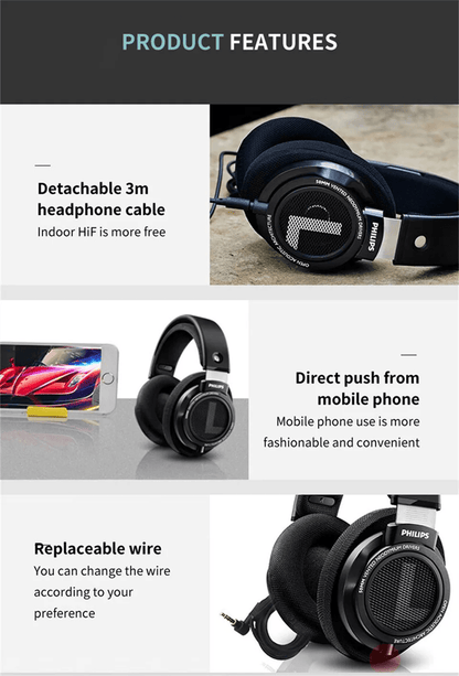 Philips SHP9500 HiFi Wired Stereo Headphones For Gaming And Music 5