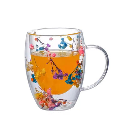 Double Wall Glass Coffee Mug With Handle 6