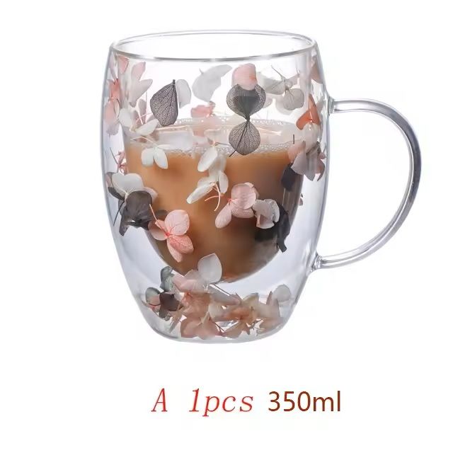 Double Wall Glass Coffee Mug With Handle 7
