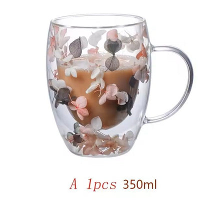 Double Wall Glass Coffee Mug With Handle 7