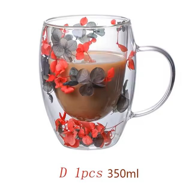 Double Wall Glass Coffee Mug With Handle 10