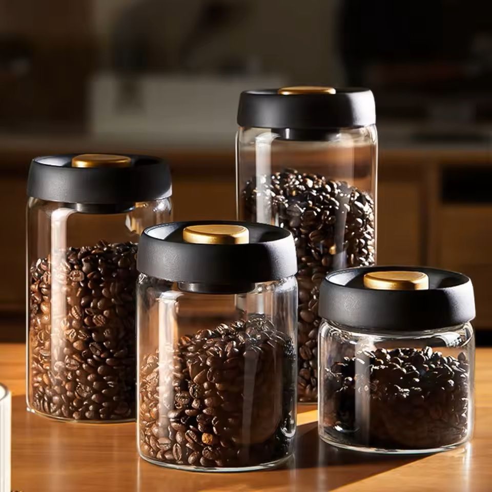 Vacuum Sealed Glass Food Storage Jar with Airtight Lid