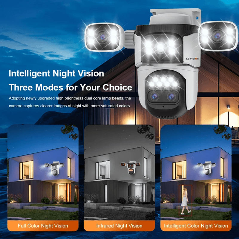 LS VISION 20MP 4Lens Outdoor WiFi PTZ Security Camera With 10X Zoom  Smart AutoTracking 4