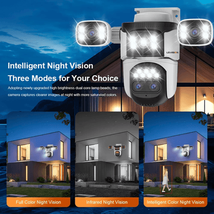 LS VISION 20MP 4Lens Outdoor WiFi PTZ Security Camera With 10X Zoom  Smart AutoTracking 4