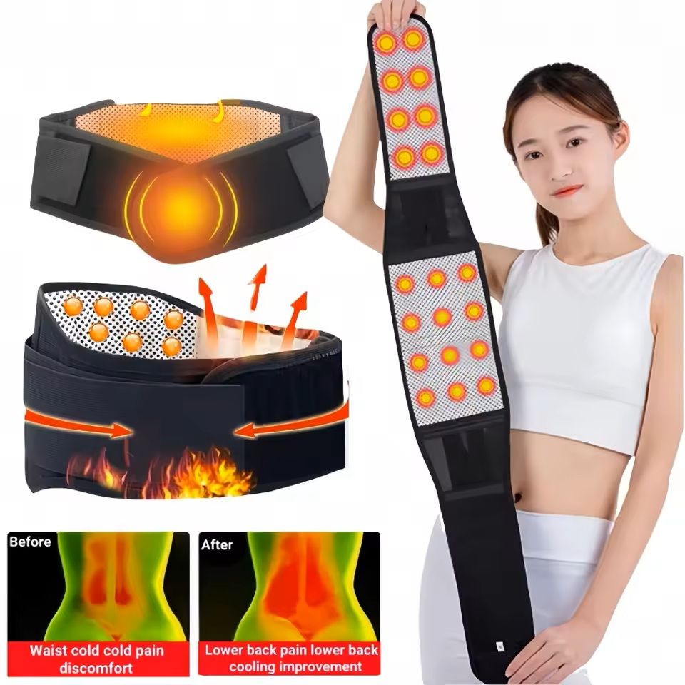 Adjustable Self-Heating Magnetic Therapy Waist Support Belt