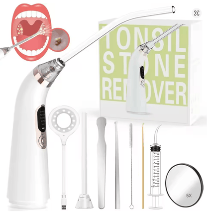 Electronic Tonsil Stone Remover Kit With Suction Modes And Oral Care Tools 1