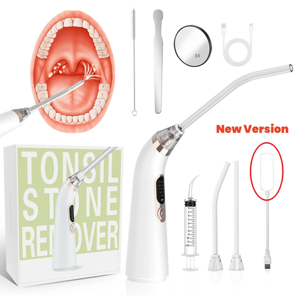 Electronic Tonsil Stone Remover Kit with Suction Modes and Oral Care Tools