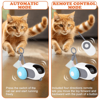 Interactive Smart Cat Toy Car With Auto And Remote Control Modes 2