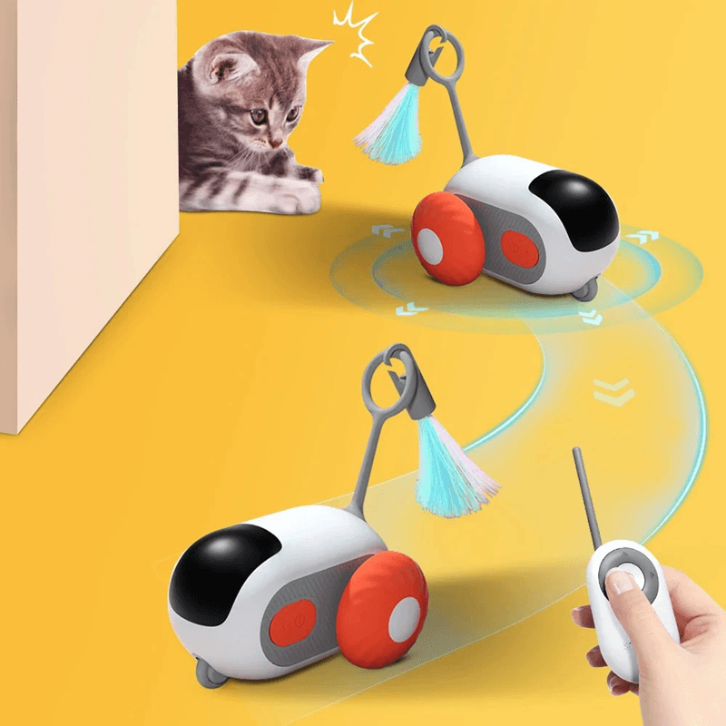 Interactive Smart Cat Toy Car With Auto And Remote Control Modes 5