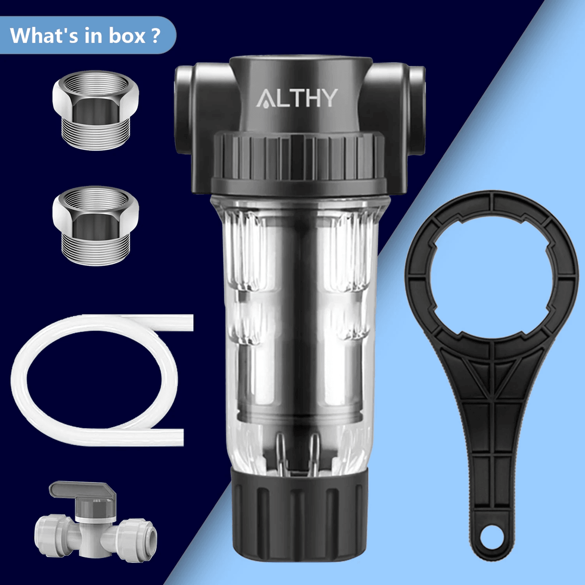 Whole House Spin Down Sediment Water Filter With Stainless Steel Mesh And Backwash System 4